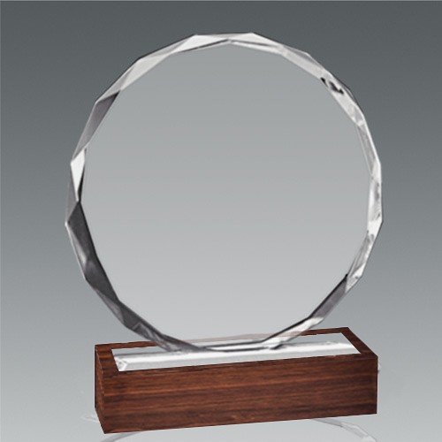 Galvano Cristal Base de Madera BLAS 51