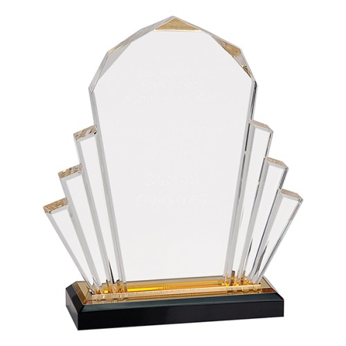 Trofeo Acrílico Base con Imp102g SKU 25 DORADO