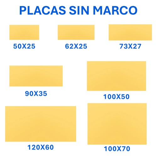 Placa Aluminio DORADO