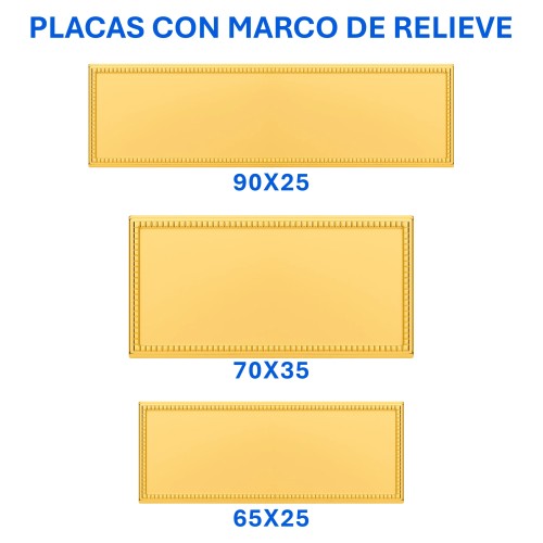 Placa Aluminio DORADO