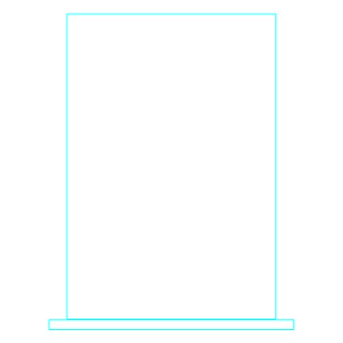 Galvano Cristal Rectangular 2350