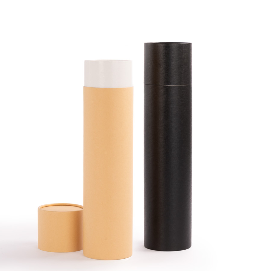 Caja tubular grande de cartón con tapa, para regalos. 2L