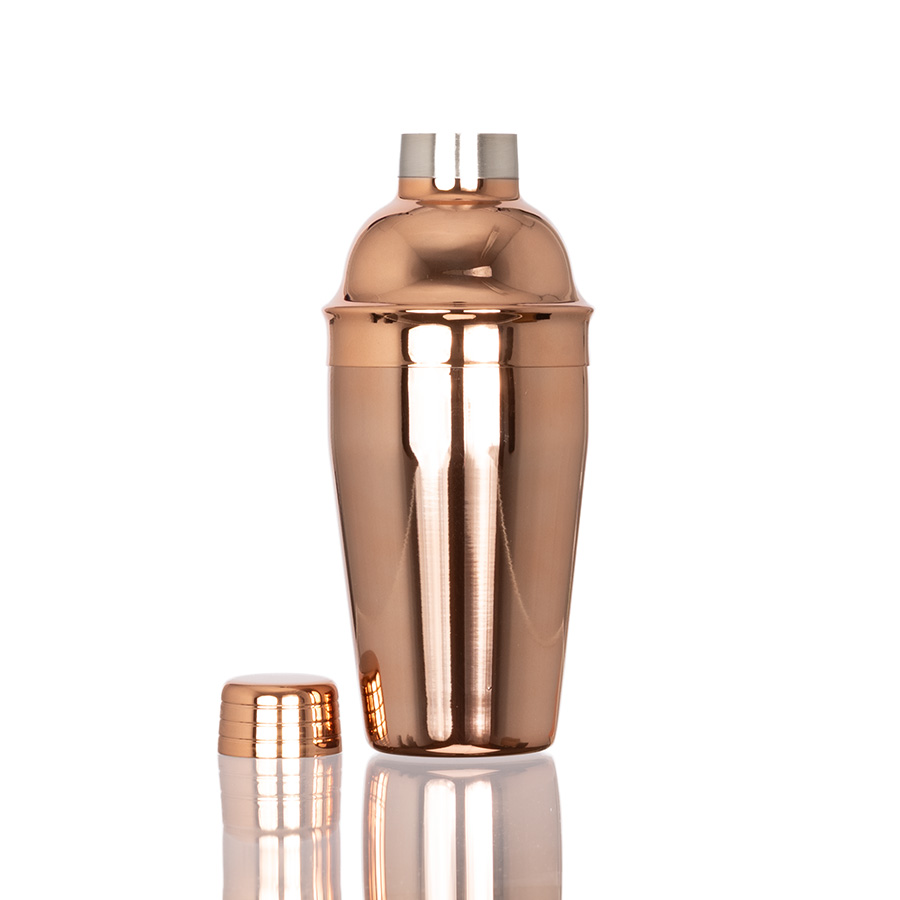 Coctelera metálica encobrizada 