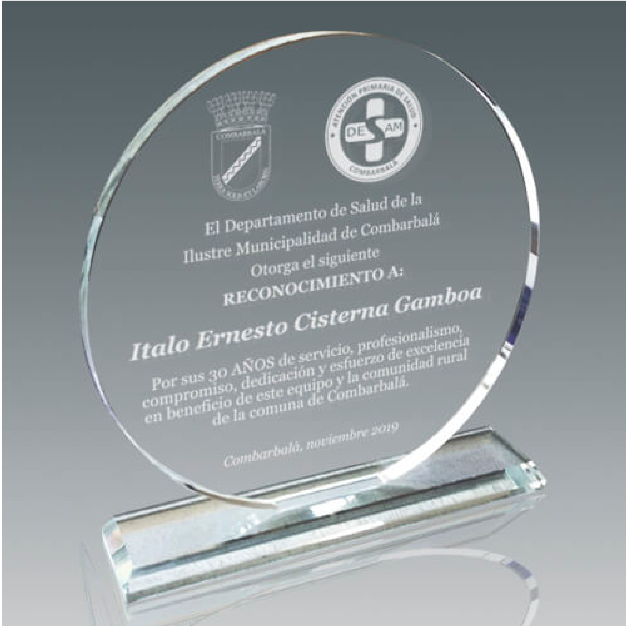 Galvano Cristal Circular