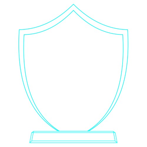 Galvano Cristal Escudo CTA 2324