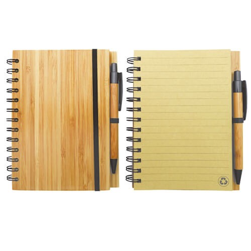 Cuaderno - Libreta Tapa Bamboo con Bolígrafo N30
