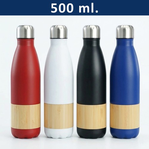 Botella Acero Inoxidable Térmica + Bamboo M201