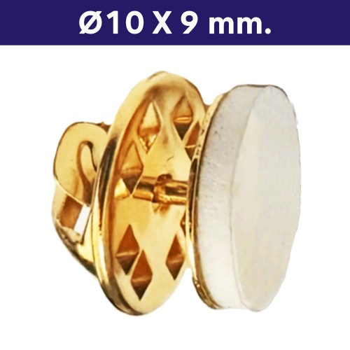 Soporte Piocha con Cierre Mariposa+pegamento DORADO SOMA01
