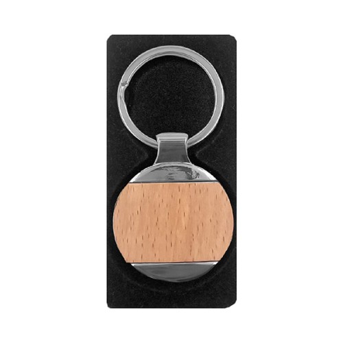 Llavero Metálico Madera K32