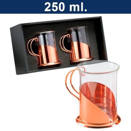 Set de 2 Tazas para café ENCOBRIZADO M72