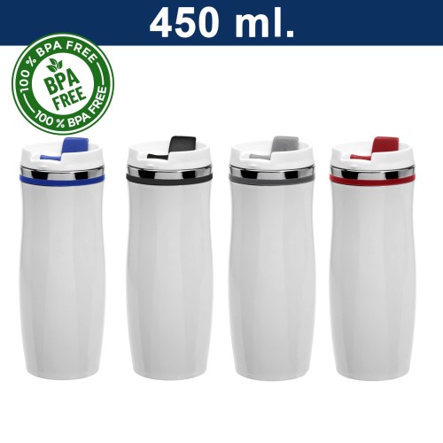Mug Tazón Acero Inoxidable Termico M17 BLANCO