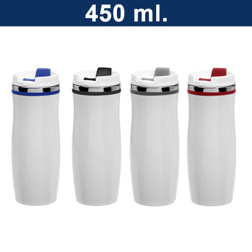 Mug Tazón Acero Inoxidable Termico M17 BLANCO