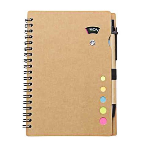 Cuaderno - Libreta - Memo set Tapa carton con Bolígrafo Set N22