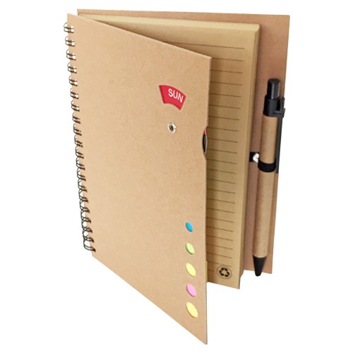 Cuaderno - Libreta - Memo set Tapa carton con Bolígrafo Set N22