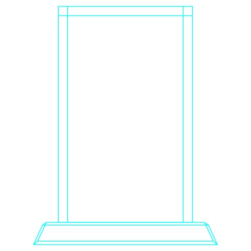Galvano Cristal Rectangular 6308