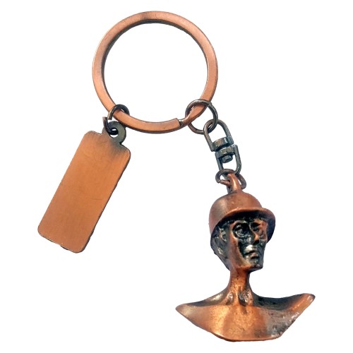 Llavero Metálico Busto Minero K89 ENCOBRIZADO