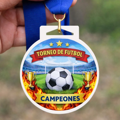 Medalla Acrílico Sublimable MD 151 BLANCO
