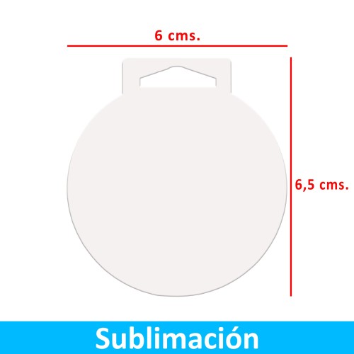 Medalla Acrílico Sublimable MD 151 BLANCO