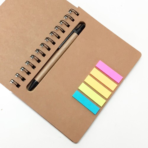 Cuaderno - Libreta - Memo set Tapa carton con Bolígrafo Set N20