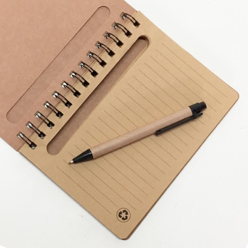 Cuaderno - Libreta - Memo set Tapa carton con Bolígrafo Set N20