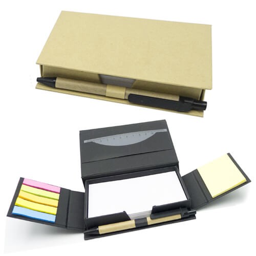 Memo set Tapa carton con Boligrafo N5