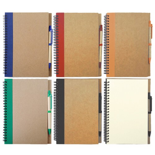 Cuaderno - Libreta Tapa Cartón con Bolígrafo N37
