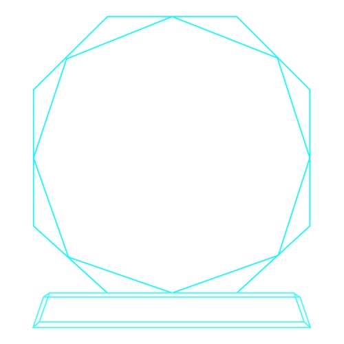 Galvano Cristal Octagonal 5105