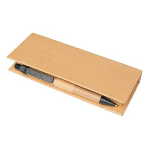 Memo set Tapa carton + Regla con Boligrafo N0