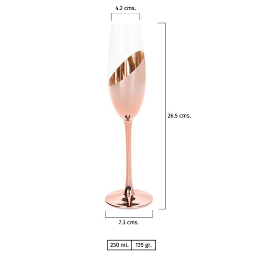 Set de 2 Copas Champagne ENCOBRIZADO M84