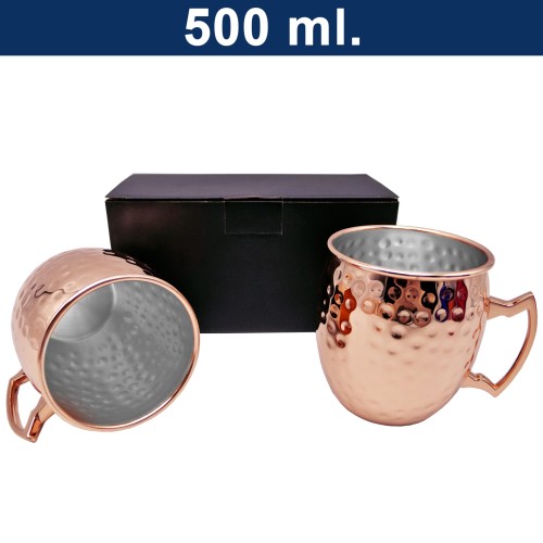 Set de 2 Mugs ENCOBRIZADO Martillados M76