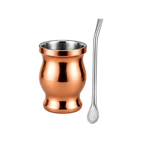 Set de Mate color ENCOBRIZADO con Bolso MAT01