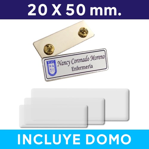 Piocha con Domo Placa con Broche 20 50 Mm. (pins)
