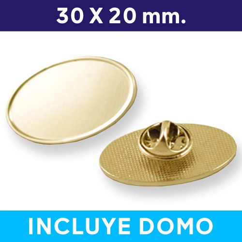 Piocha con Domo Ovalado DORADO OVA01 (pins)