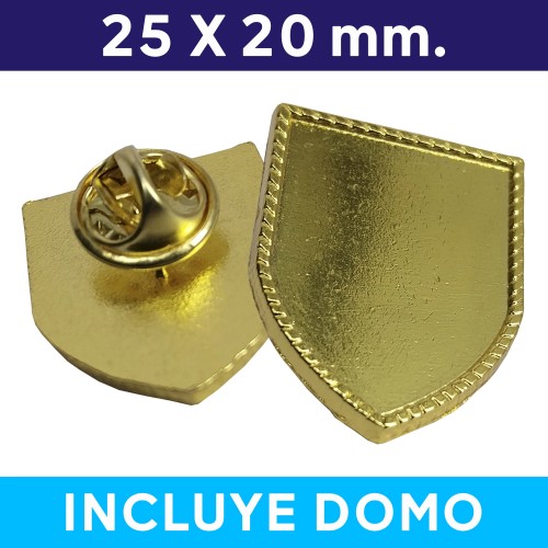 Piocha con Domo Broche Escudo DORADO ESC2 (pins)