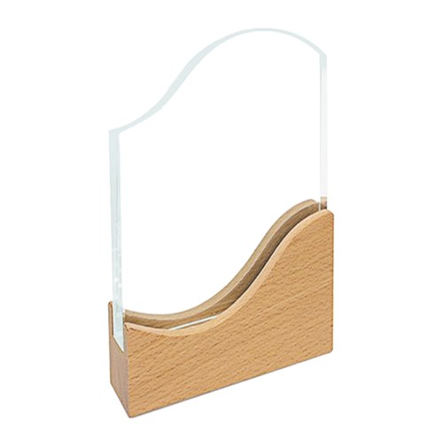 Galvano Cristal Base de Madera BLAS 26