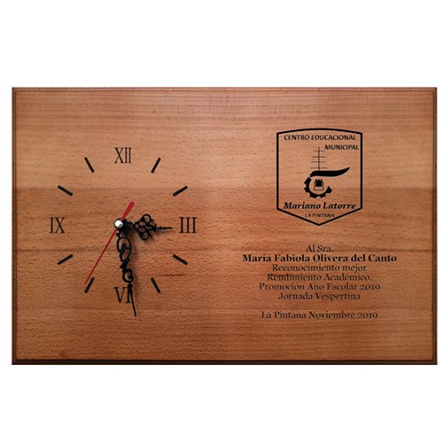 Galvano Madera Retablo rauli con Reloj Mecánico RR