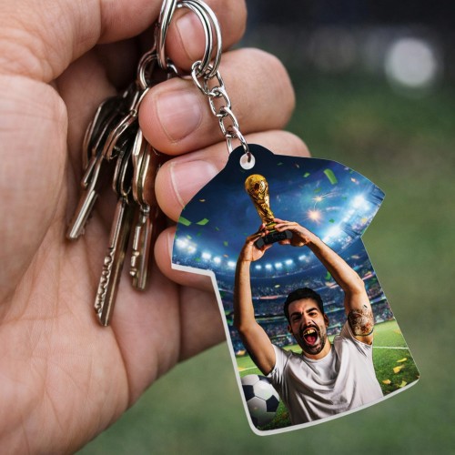 Llavero Acrílico Sublimable Camiseta NI20 BLANCO