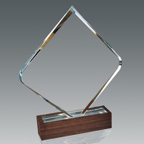 Galvano Cristal Base de Madera BLAS 52