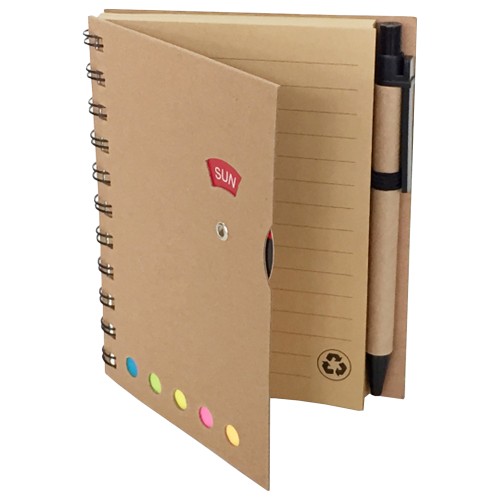 Cuaderno - Libreta - Memo set Tapa carton con Bolígrafo Set N21