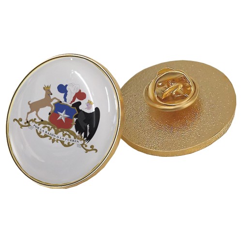 Piocha con Domo Broche Redondo 16mm, 20mm, 25mm DORADO (pins)