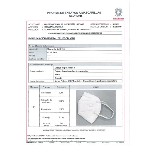 Mascarilla KN95 FFP2