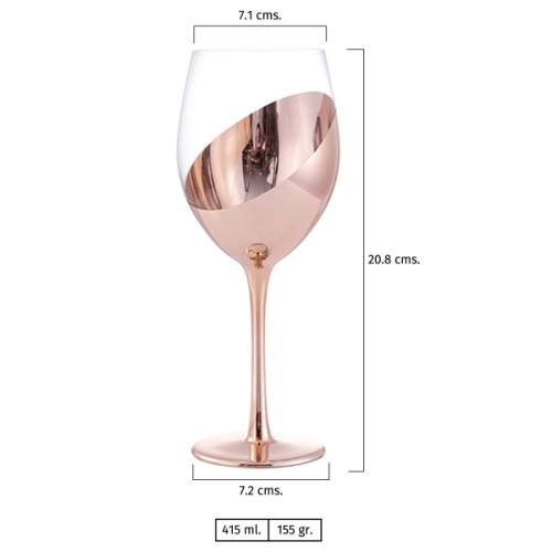 Set de 2 Copas de Vino ENCOBRIZADO M86