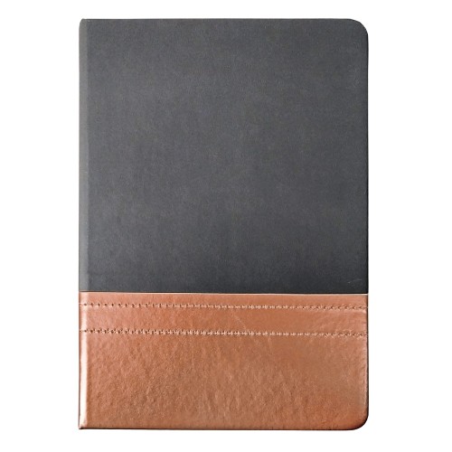 Cuaderno - Libreta Tapa Simil Cuero PU Bicolor N54 ENCOBRIZADO