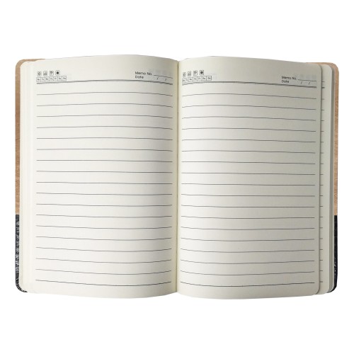 Cuaderno - Libreta Tapa Simil Cuero PU Bicolor N54 ENCOBRIZADO