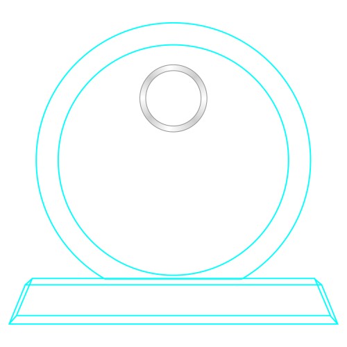Galvano Cristal Reloj Circular CC 01
