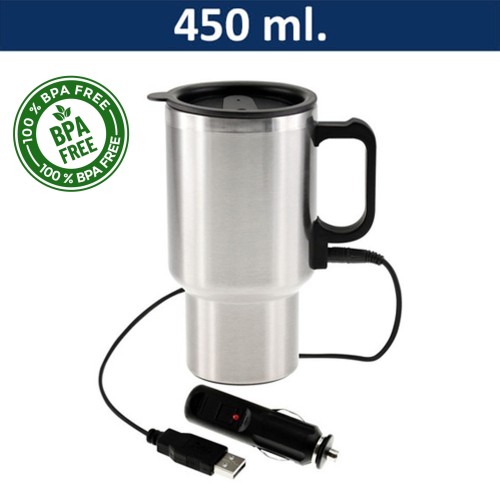 Mug Tazón Acero Inoxidable Termico Calentador para Automóvil M15