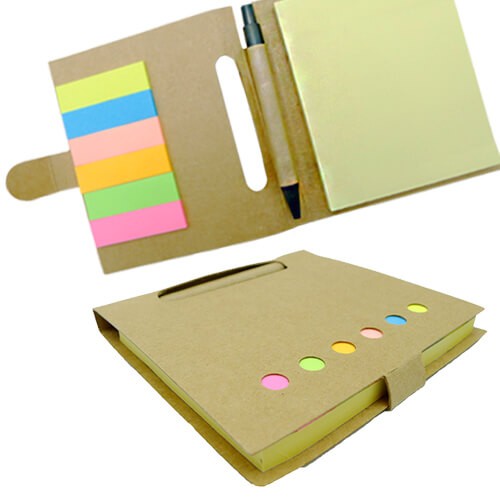Memo set Tapa carton con Boligrafo N12