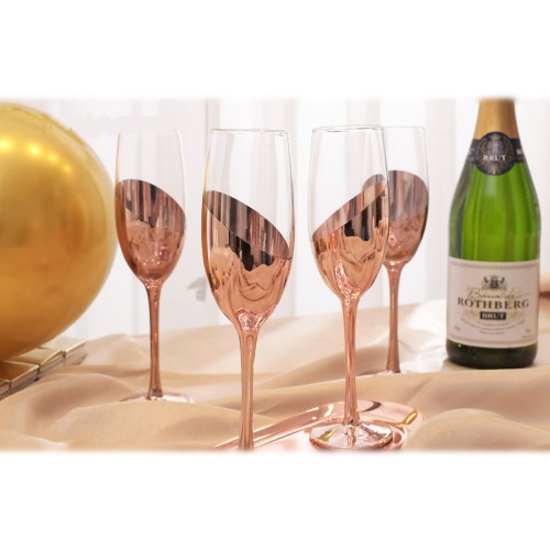 Set de 4 Copas Champagne ENCOBRIZADO M85