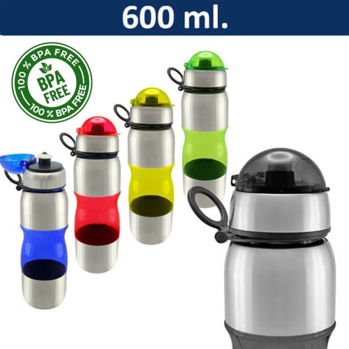 Botella Plástica + Acero Inoxidable Caramayola Deportivo M26