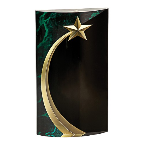 Trofeo Acrílico Láser Estrella SKU 14 VERDE